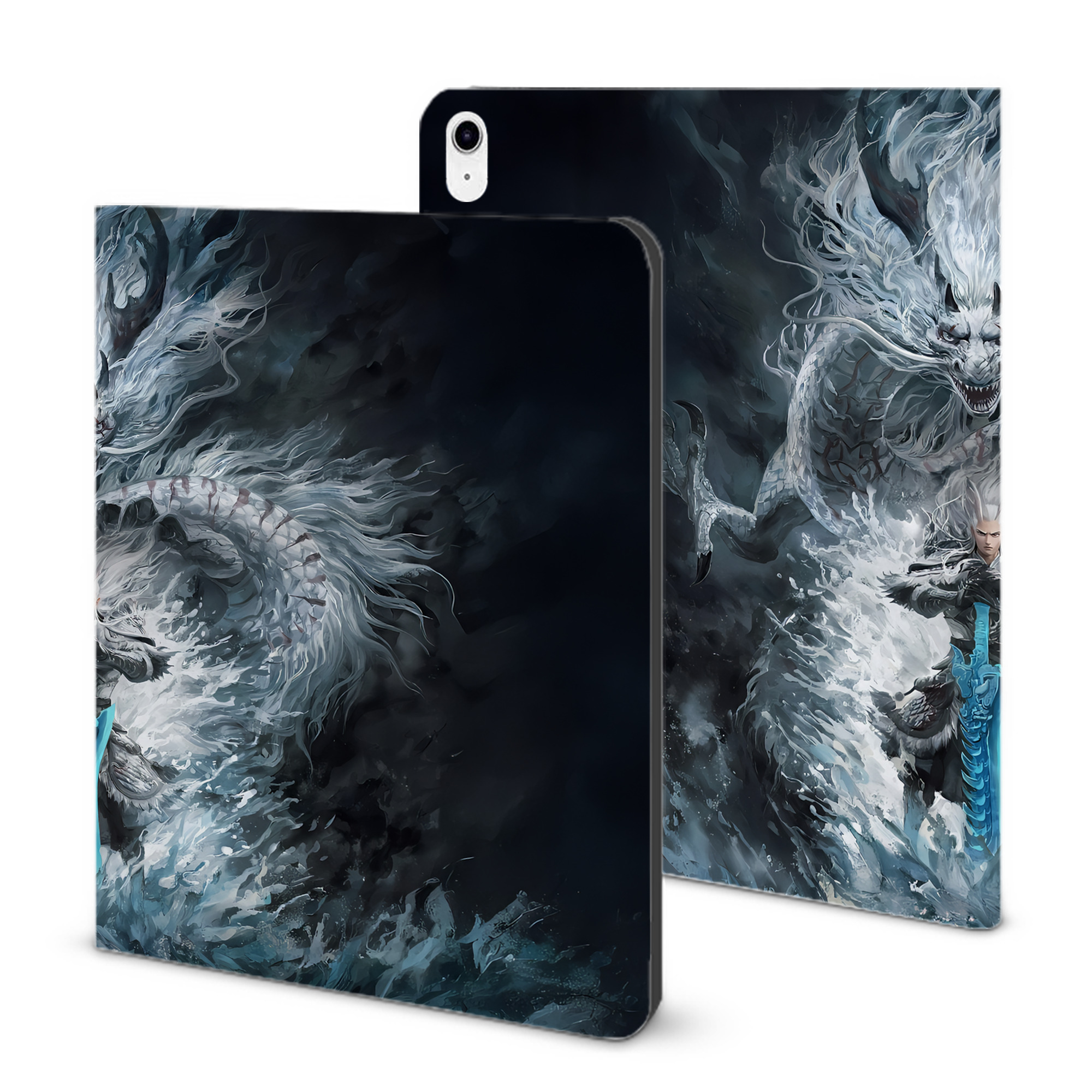 （画像用） Ne Zha 2 ナタ 魔童の大暴れ IPad ケース ブック型 PUレザー TPU 耐衝撃 軽量 薄型 ペン収納なし 全面保護 IPad 各モデル対応